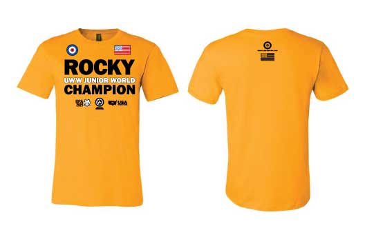 ROCKY Bella + Canvas Unisex Jersey S/S T-shirt, color: Gold - Click Image to Close